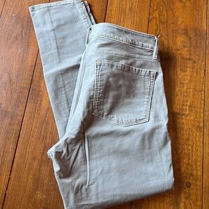 Ann Taylor Loft Curvy Corduroy Pants Sz 31/12 Light Gray